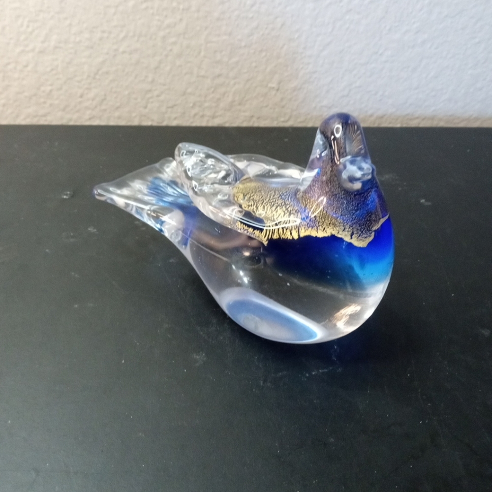 NEW Herco Art Glass Aventurine 6" Bird Figurine
